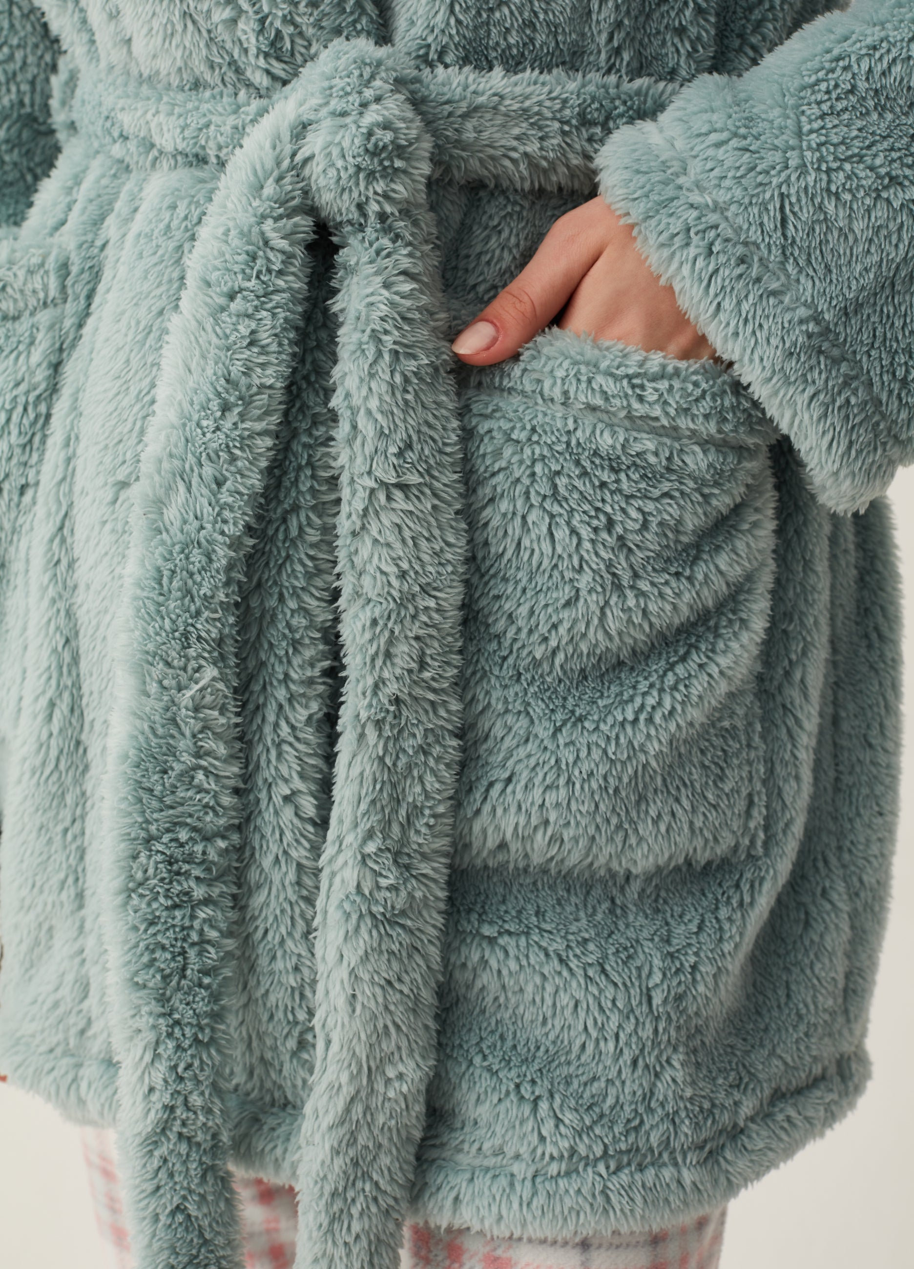 Short Dressing Gown With Belt