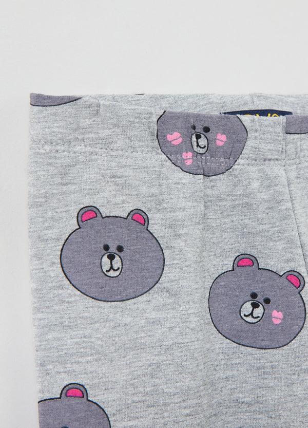 Ovs Printed Stretch Cotton Leggings