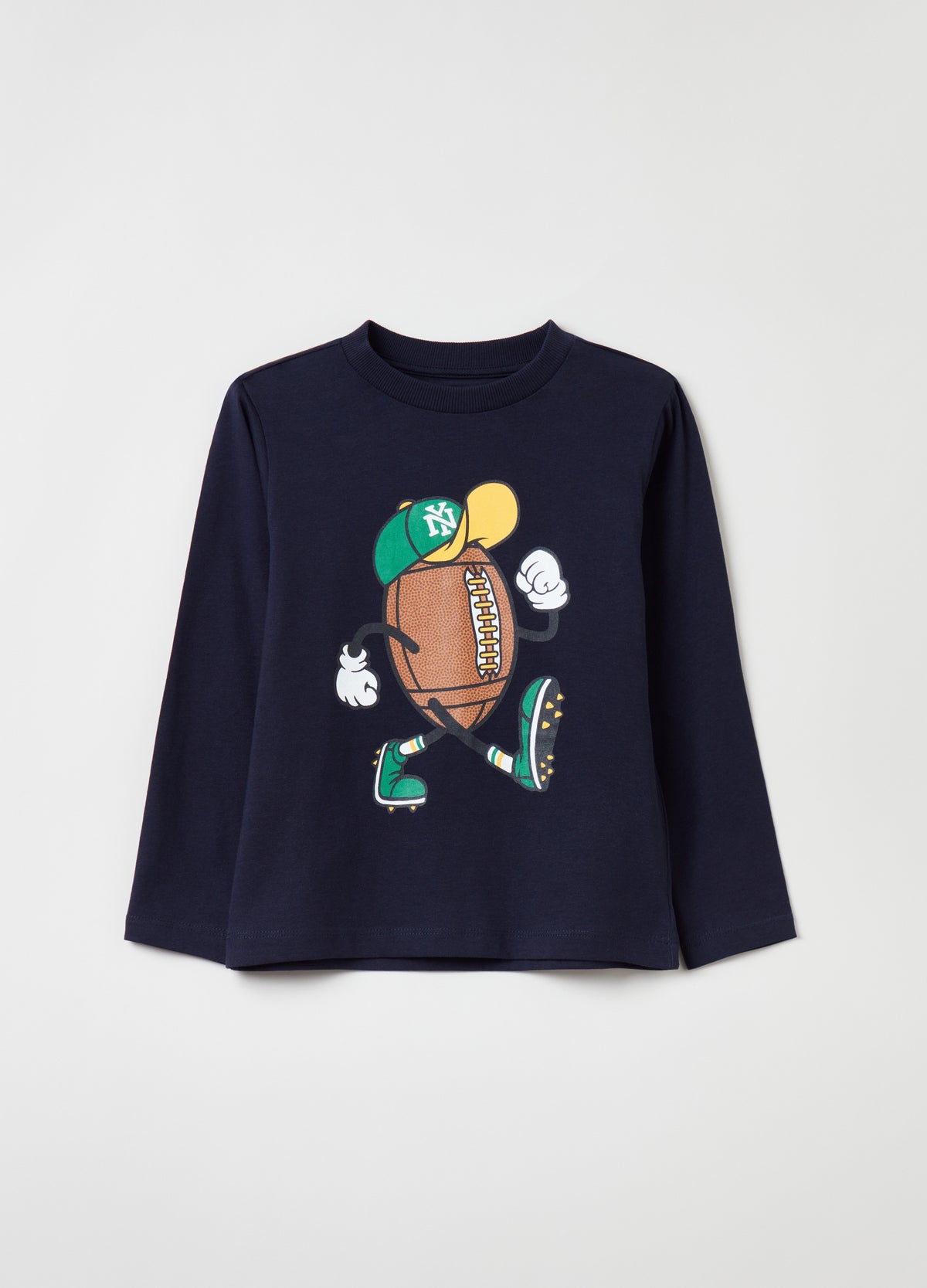 Ovs Long-Sleeved T-Shirt With Ball Print