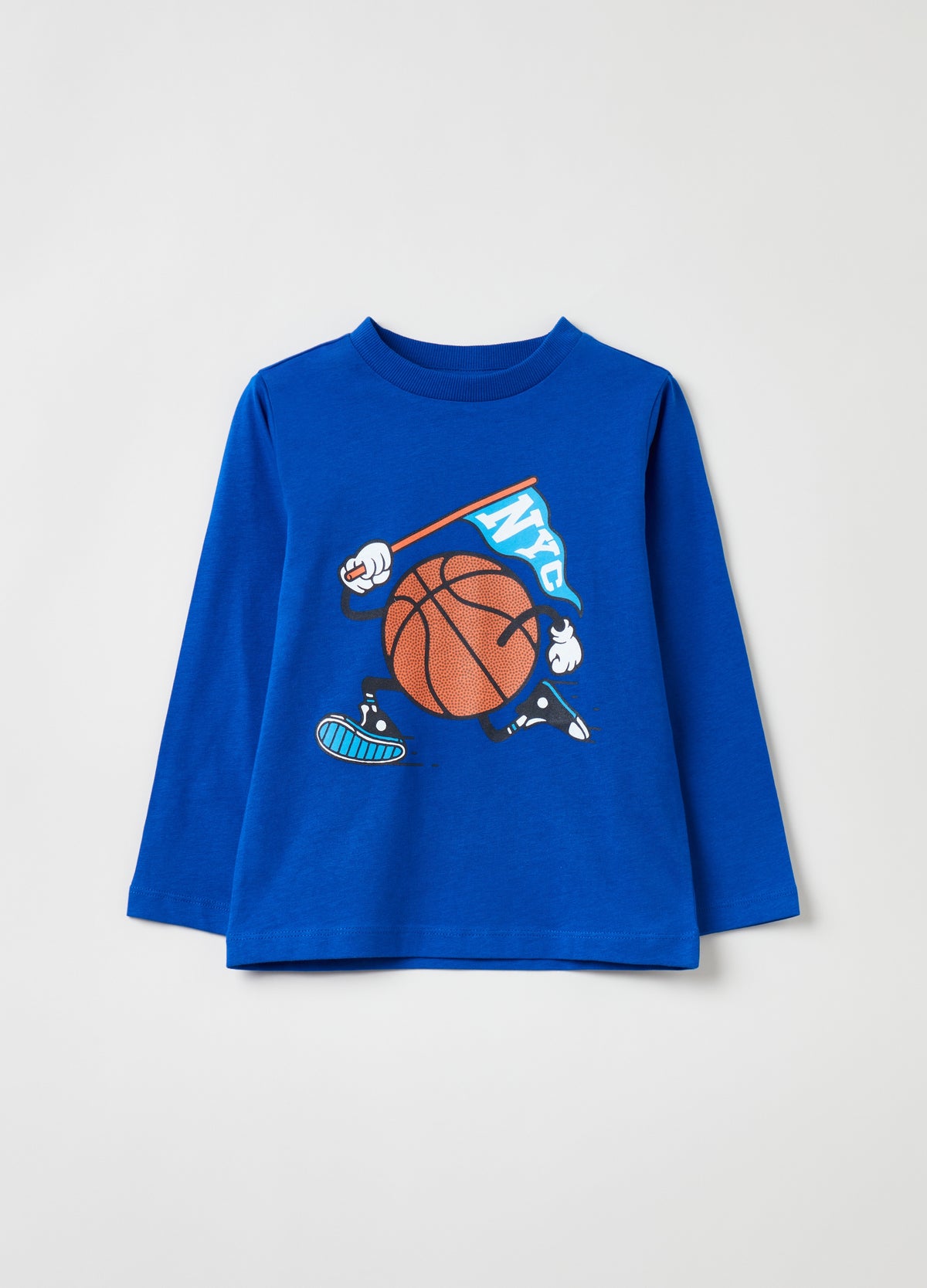 Ovs Long-Sleeved T-Shirt With Ball Print