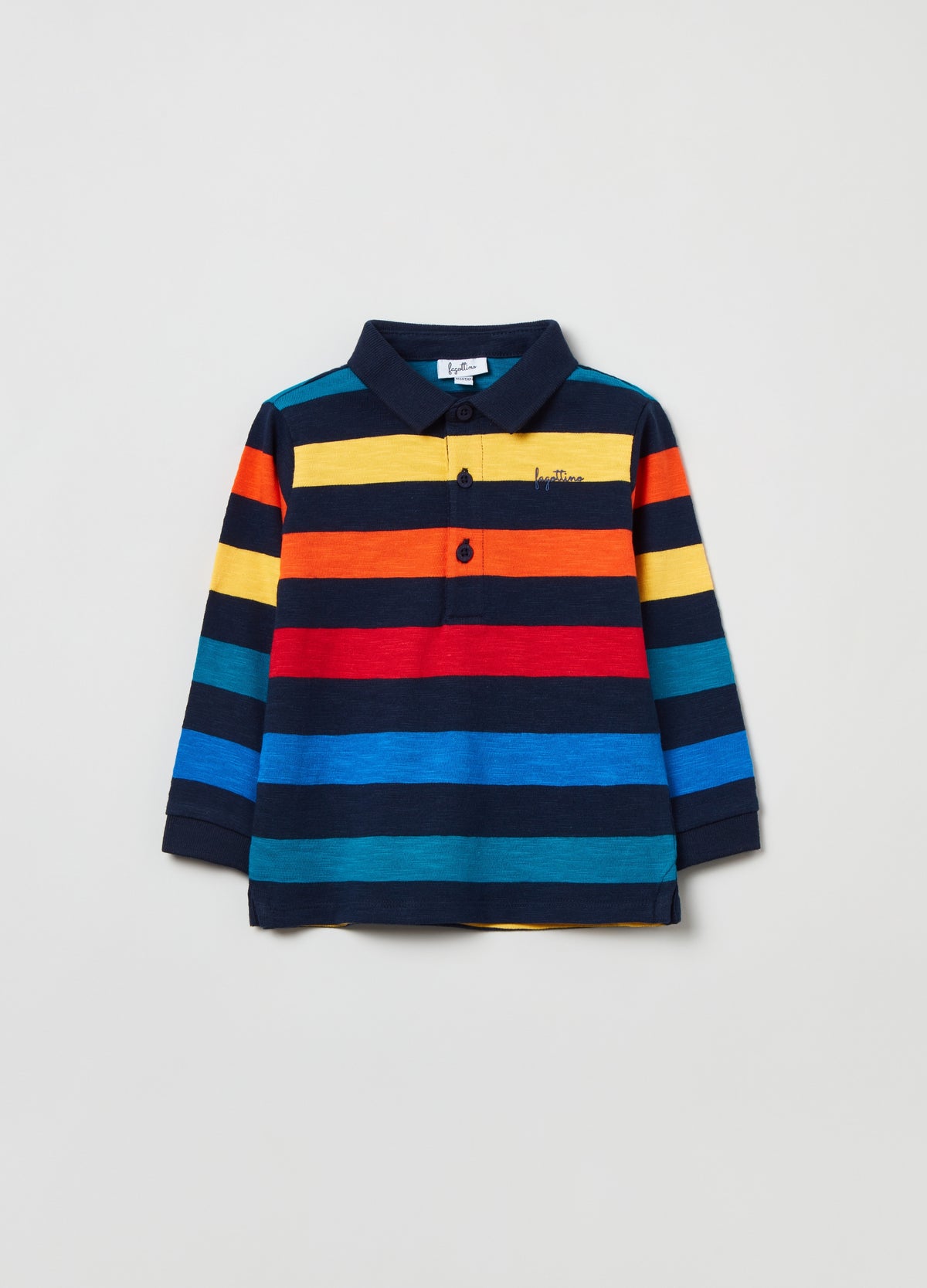 Ovs Long-Sleeved Cotton Polo Shirt