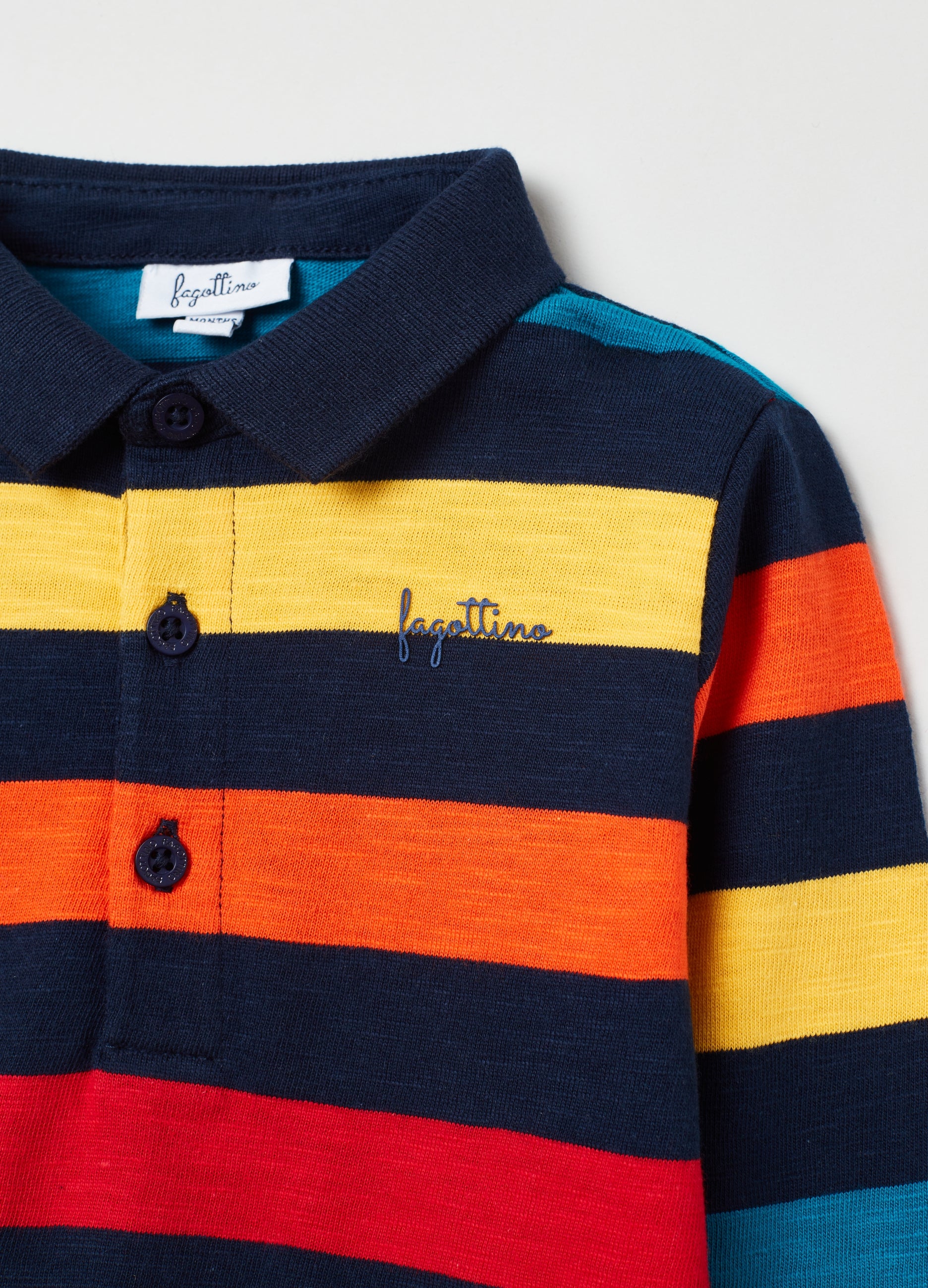 Ovs Long-Sleeved Cotton Polo Shirt