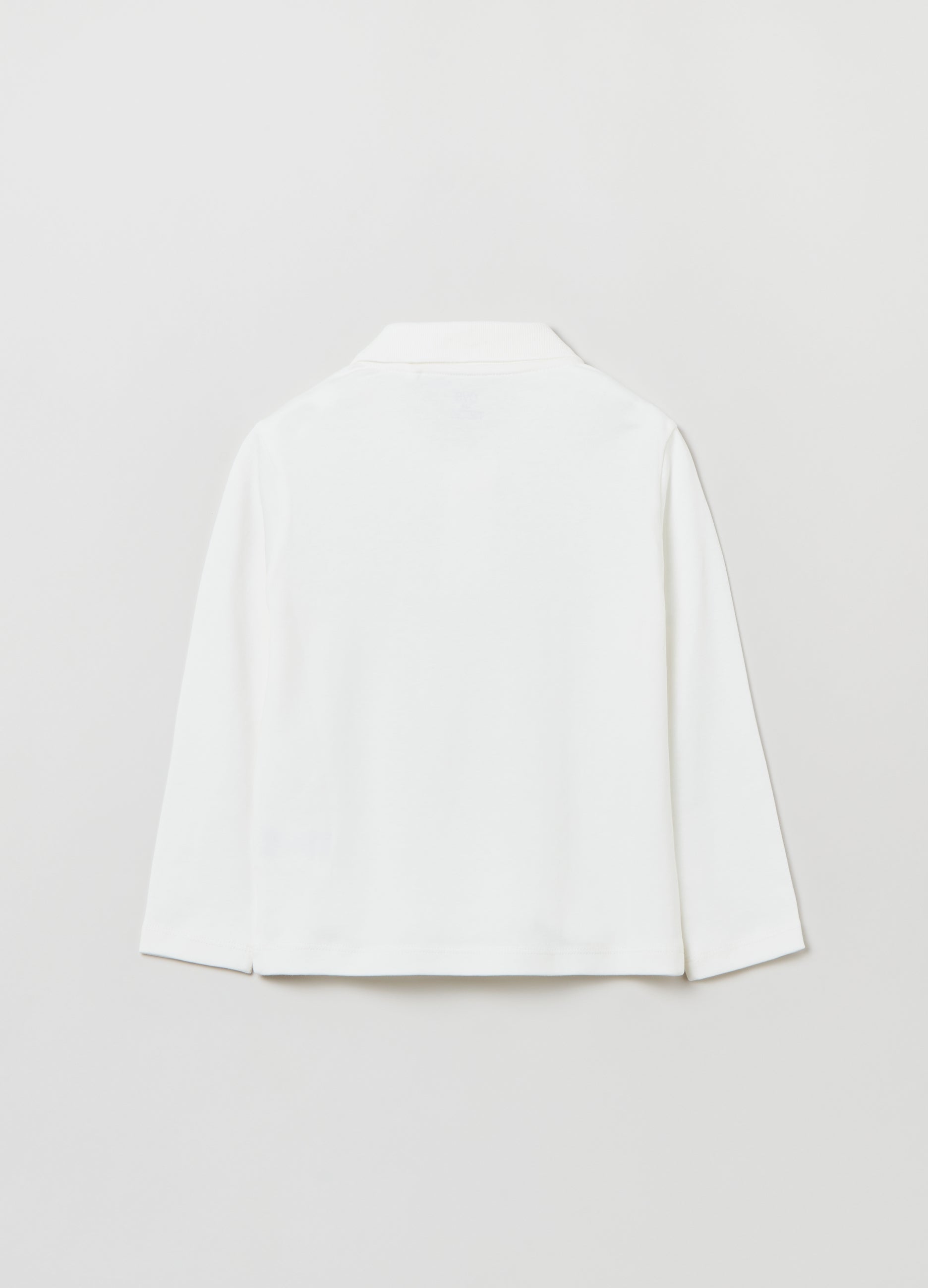 Ovs Long-Sleeved Cotton Polo Shirt