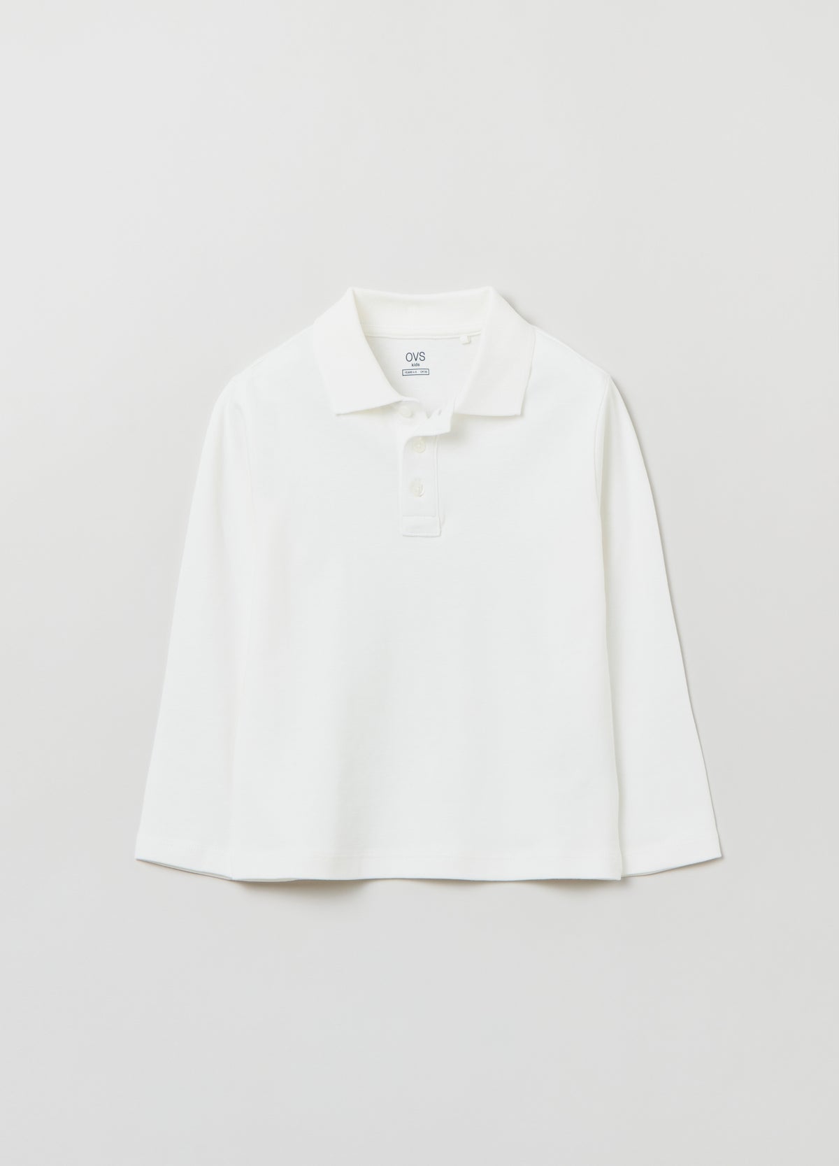 Ovs Long-Sleeved Cotton Polo Shirt