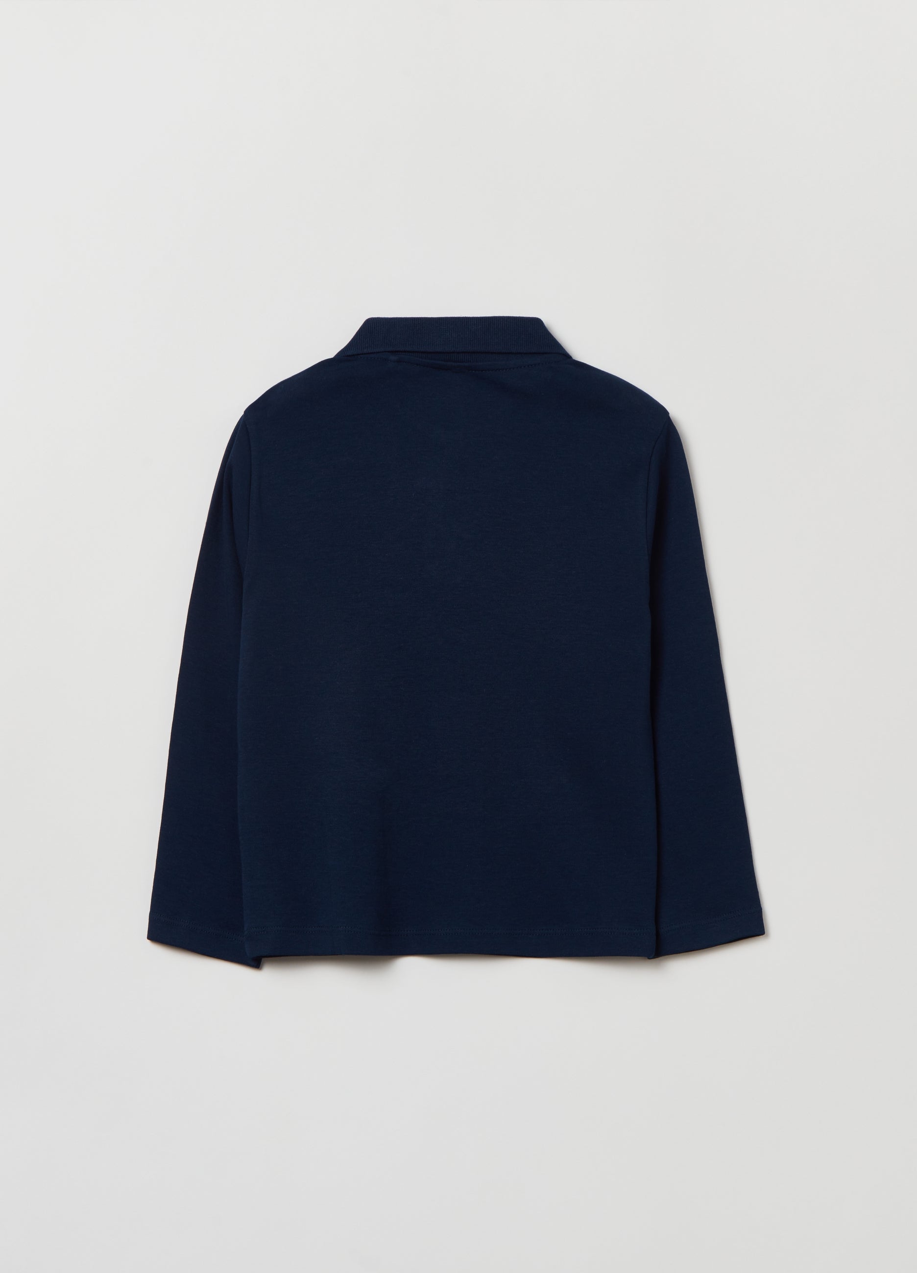Ovs Long-Sleeved Cotton Polo Shirt