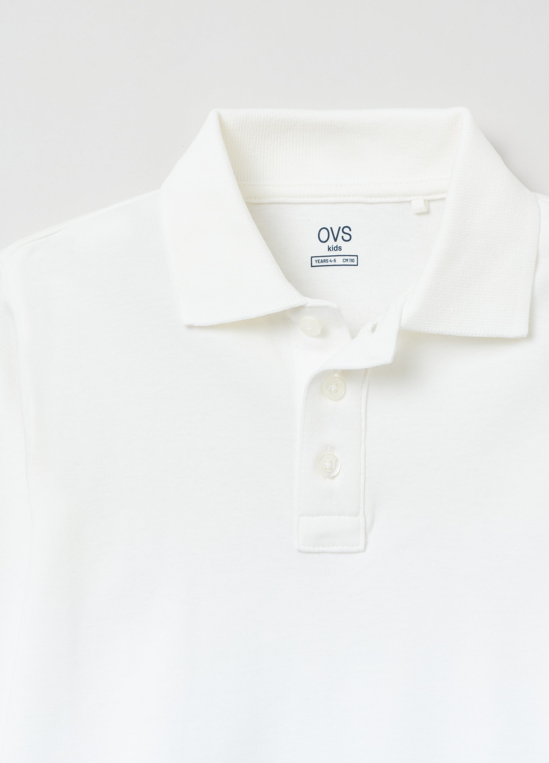 Ovs Long-Sleeved Cotton Polo Shirt