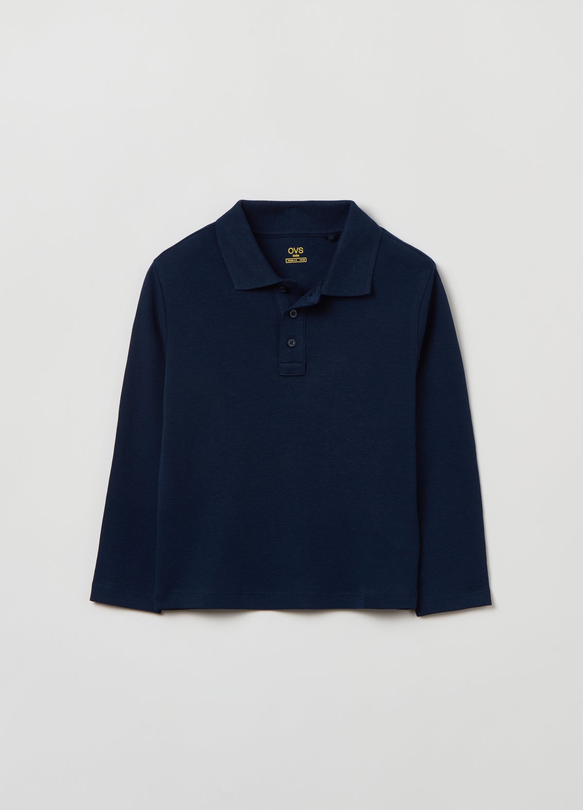 Ovs Long-Sleeved Cotton Polo Shirt