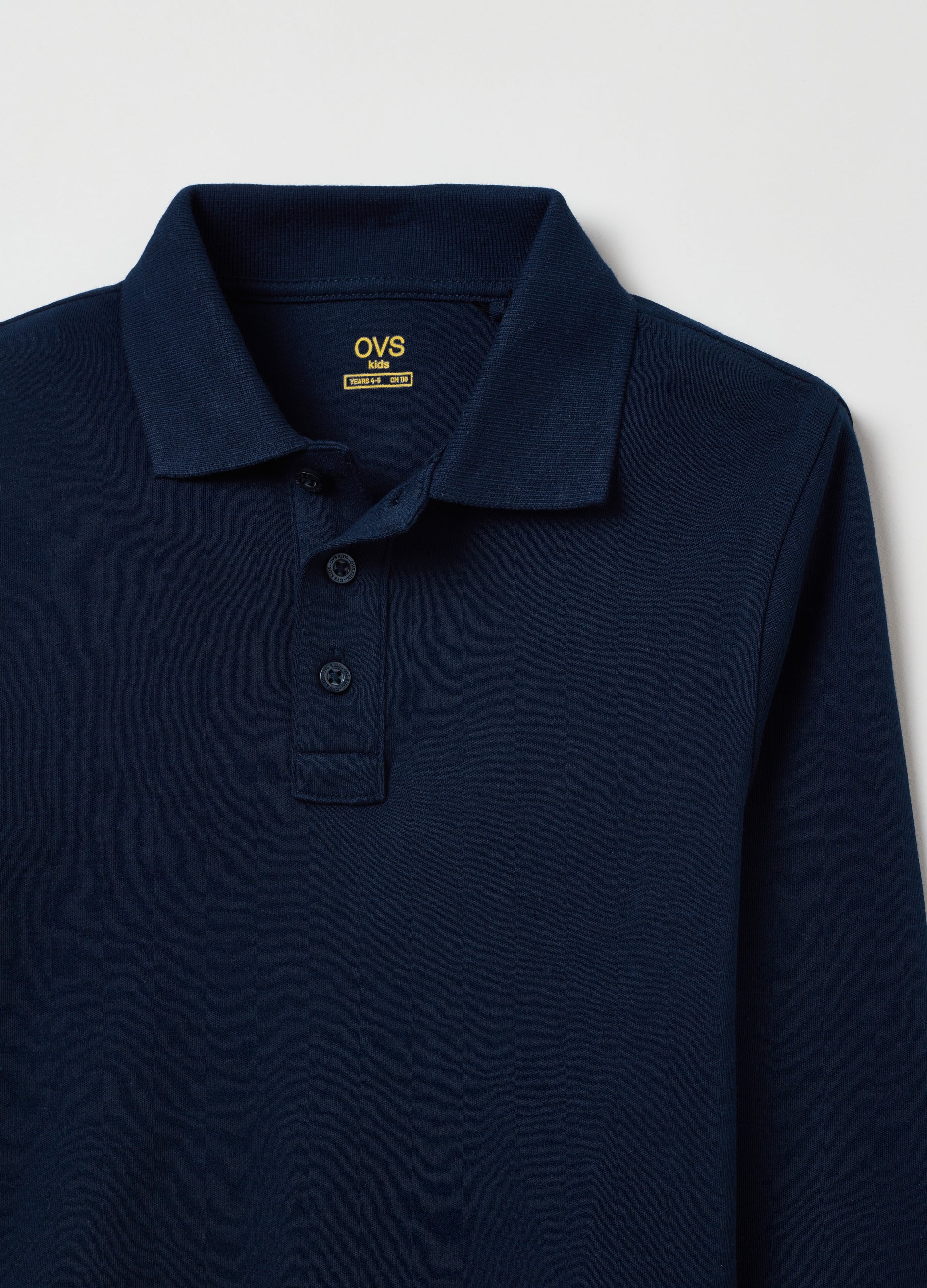 Ovs Long-Sleeved Cotton Polo Shirt
