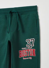 Ovs Fleece Joggers With Drawstring And Print