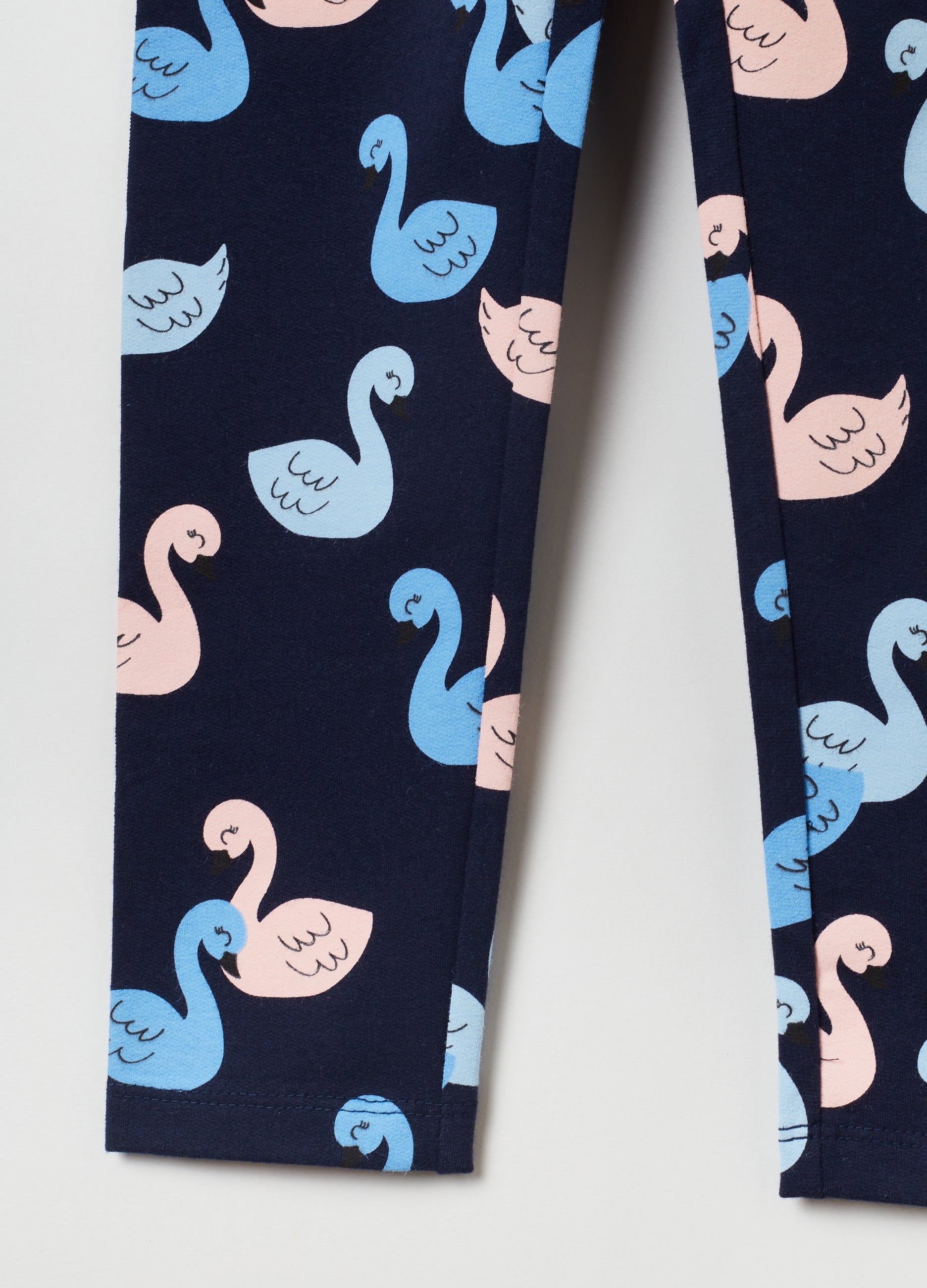 Ovs Leggings With All-Over Swans Print