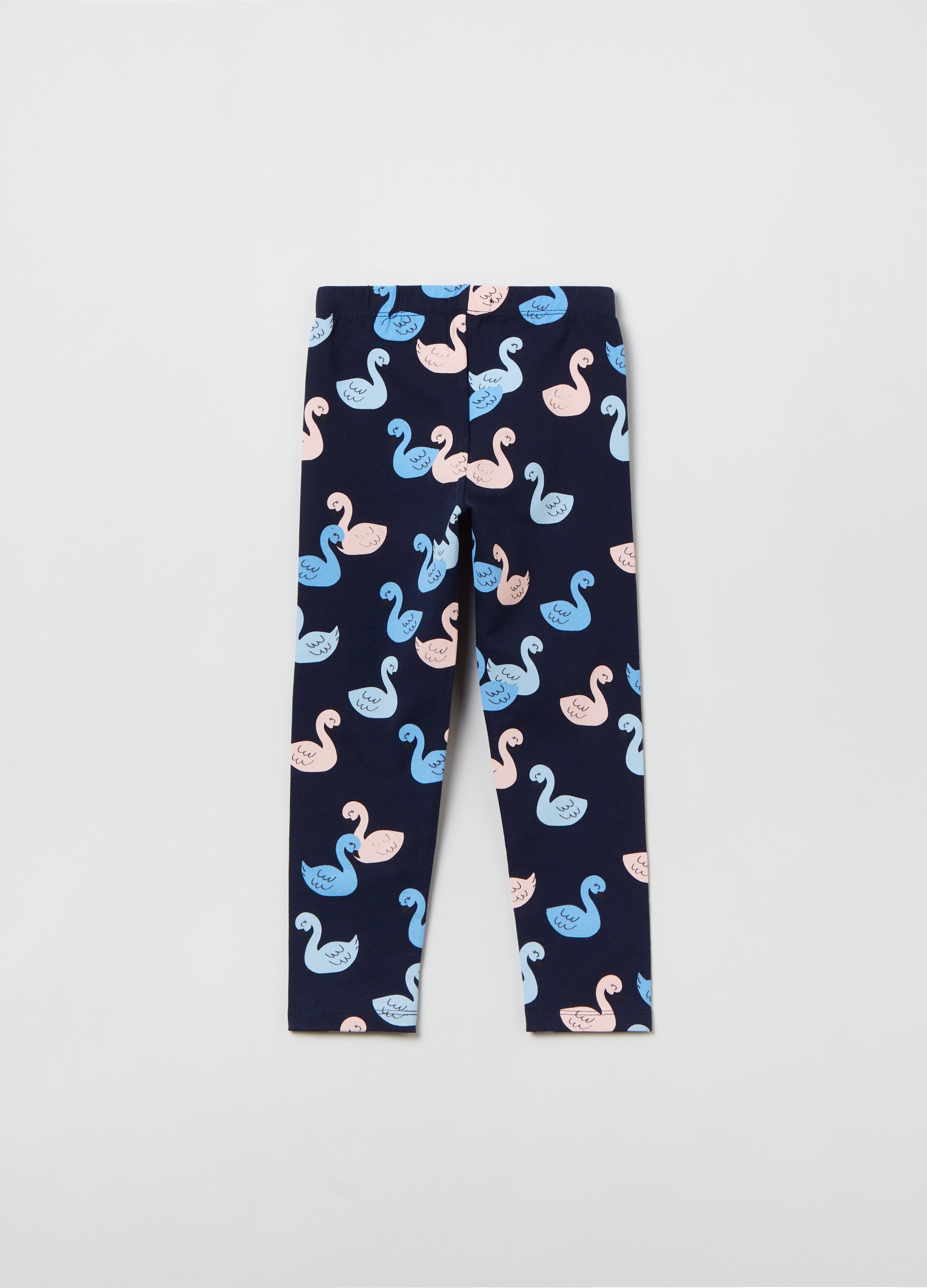 Ovs Leggings With All-Over Swans Print