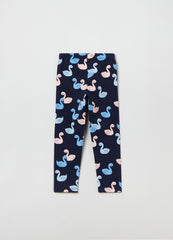 Ovs Leggings With All-Over Swans Print