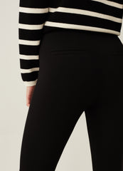Cropped Flare-Fit Trousers