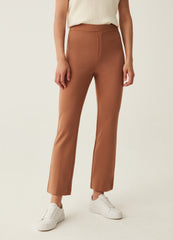 Cropped Flare-Fit Trousers