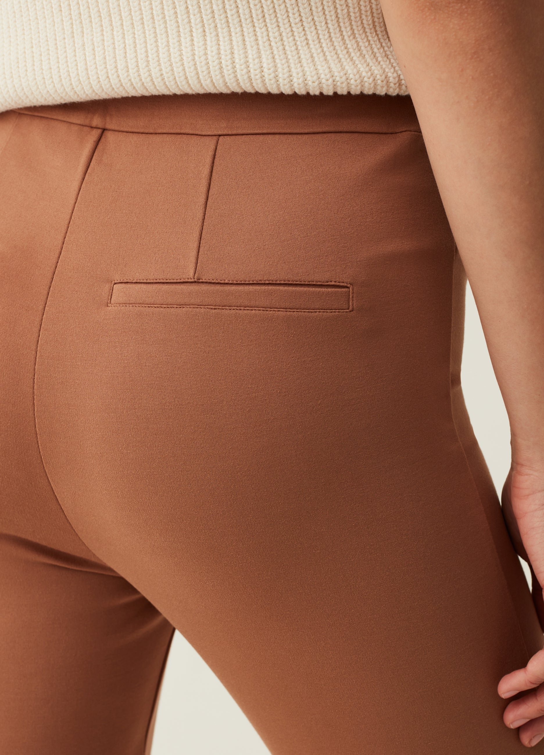 Cropped Flare-Fit Trousers