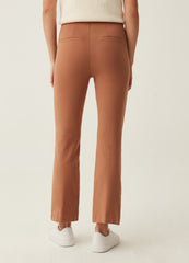 Cropped Flare-Fit Trousers