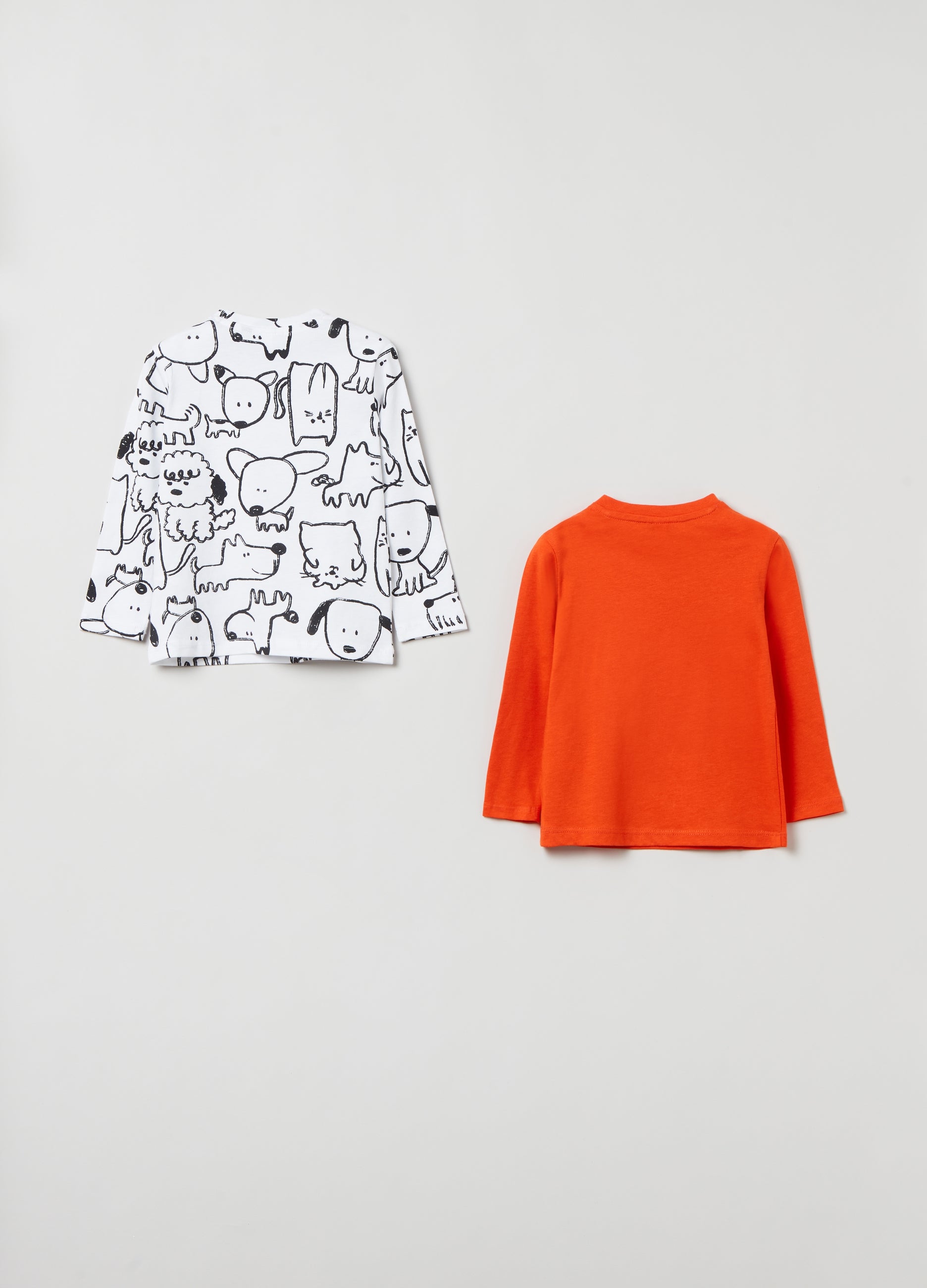 Ovs Two-Pack T-Shirts With Long Sleeves