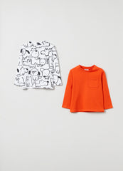 Ovs Two-Pack T-Shirts With Long Sleeves
