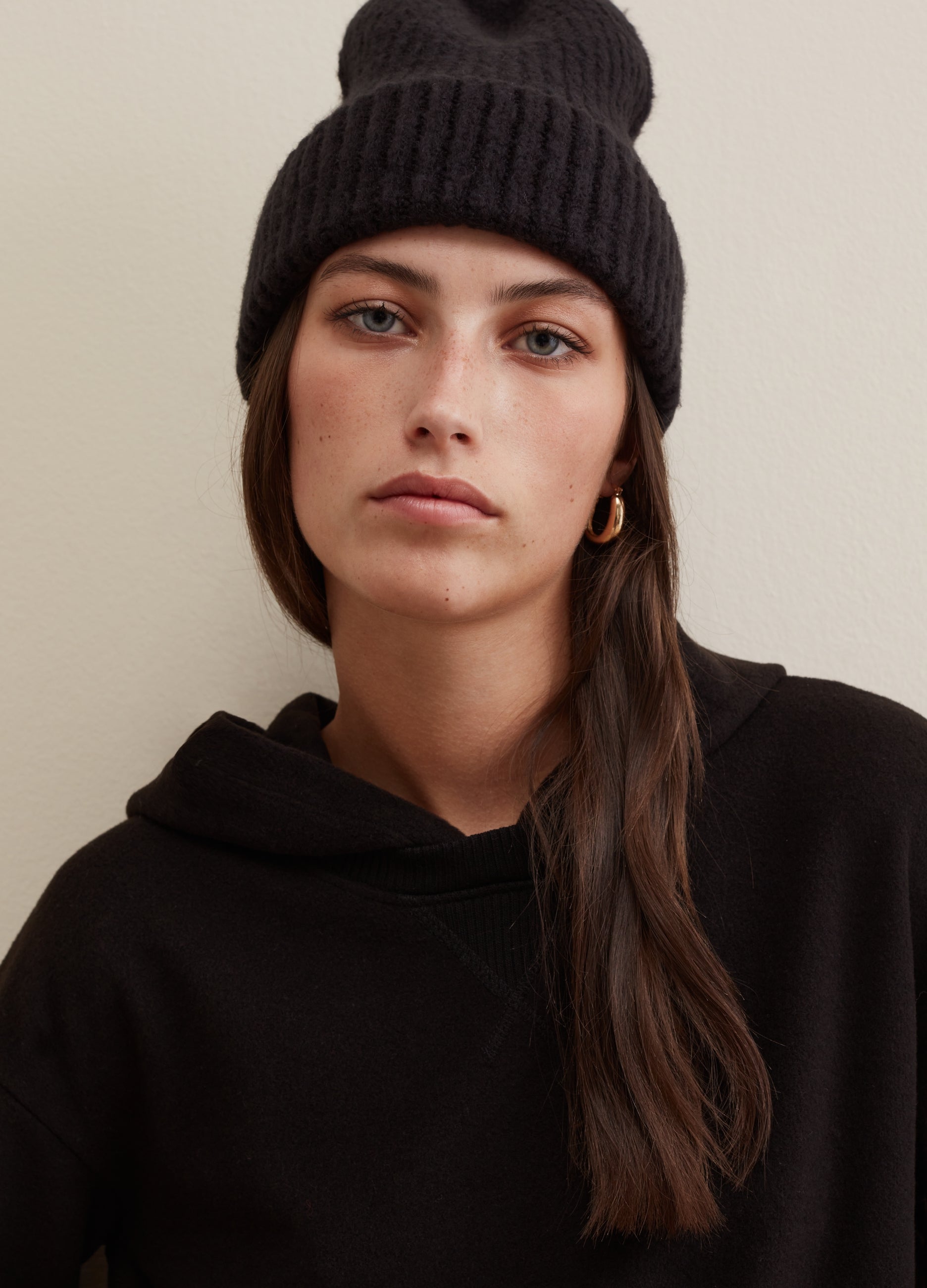 Hoodie With V Detail