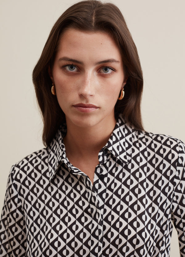 Ovs Blouse With Optical Print