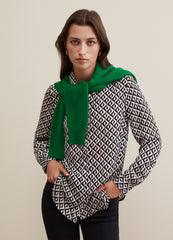Blouse With Optical Print