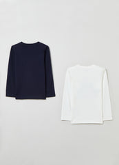 Ovs Two-Pack, Long-Sleeved, Printed T-Shirt