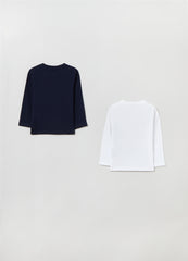 Ovs Two-Pack T-Shirts With Long Sleeves
