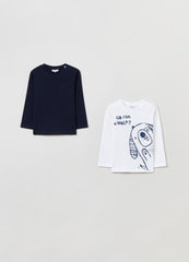 Ovs Two-Pack T-Shirts With Long Sleeves
