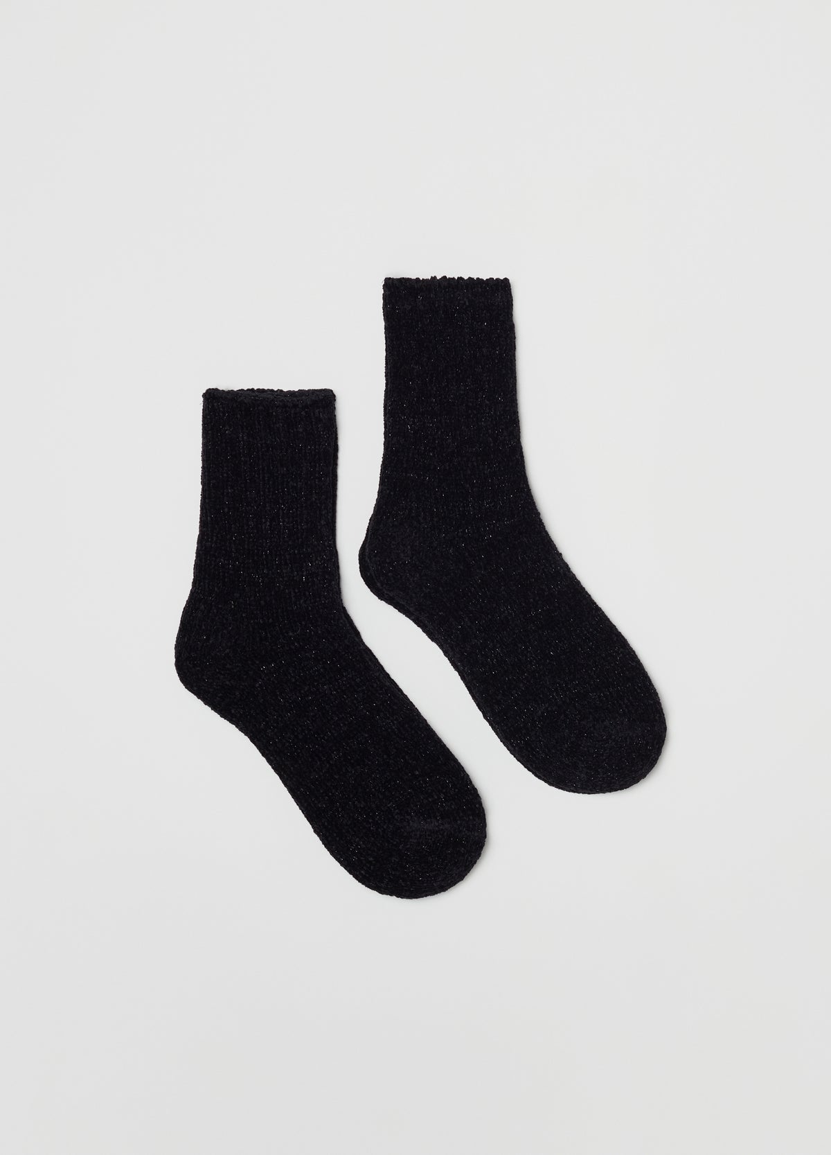 Two-Pair Pack Chenille Socks With Lurex
