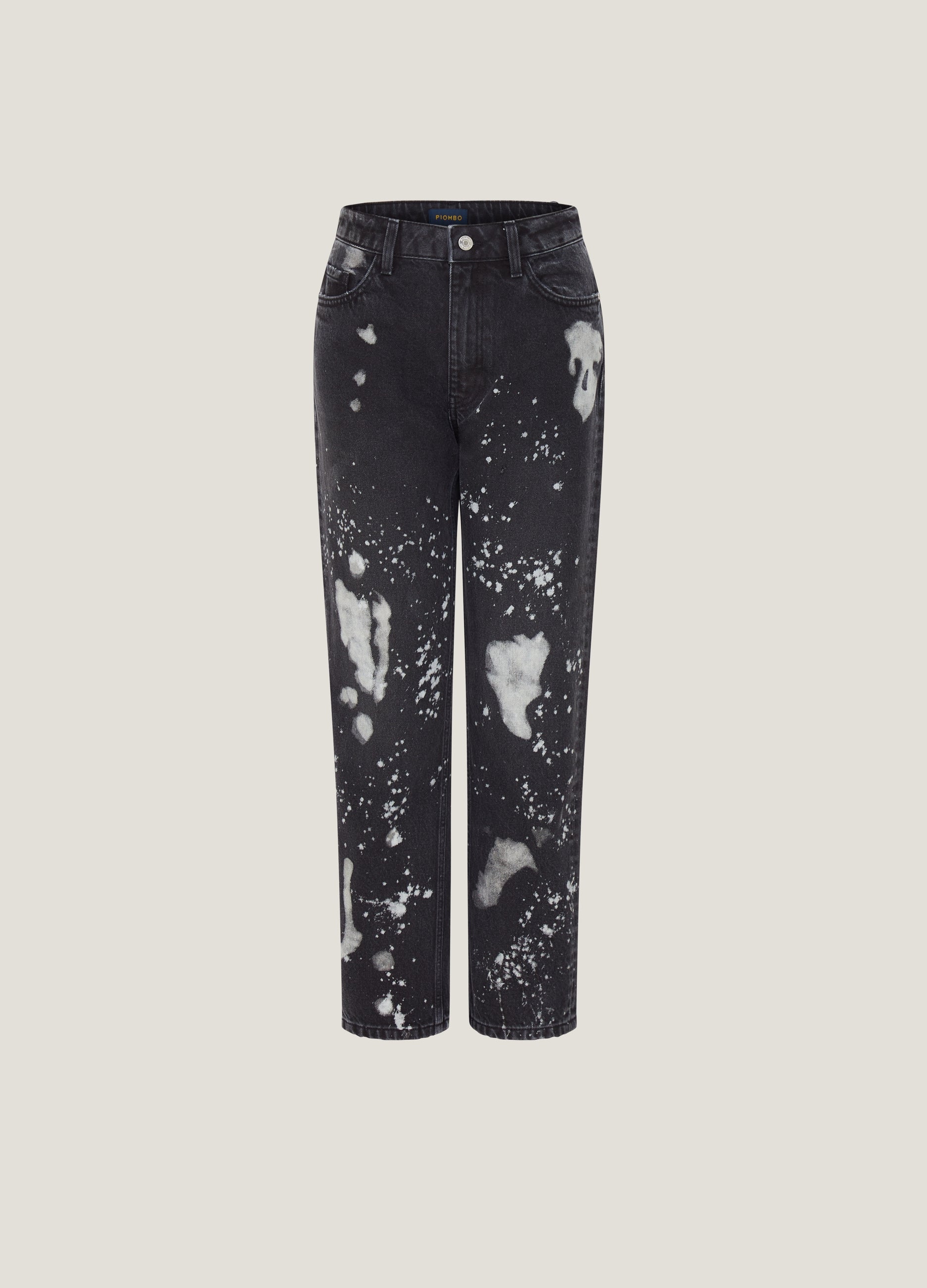 OVS Straight-Fit Jeans With Paint-Effect Print