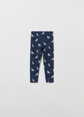Ovs Printed Stretch Cotton Leggings