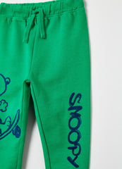 Ovs Fleece Joggers With Snoopy Print