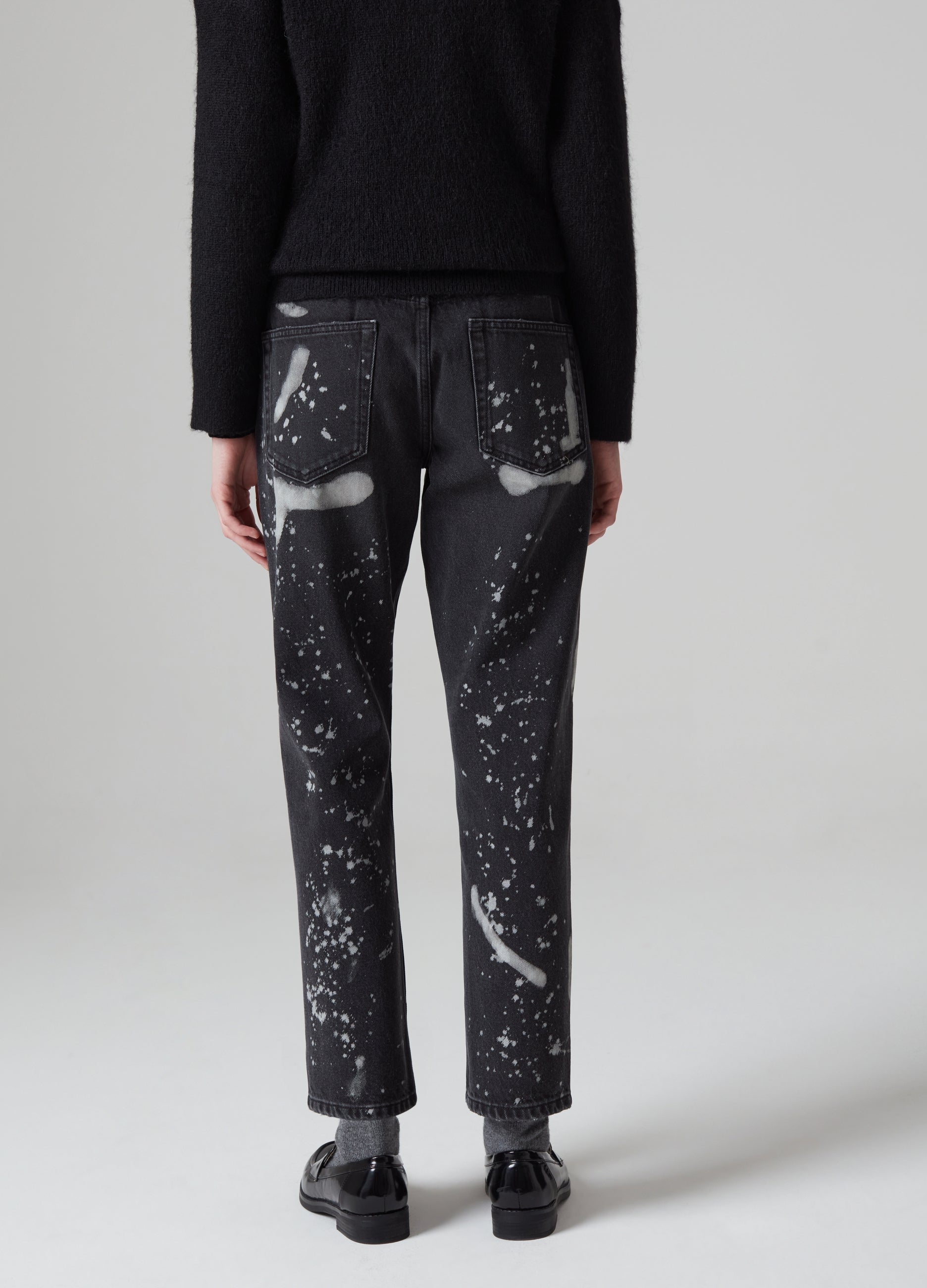 OVS Straight-Fit Jeans With Paint-Effect Print