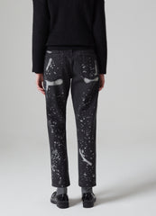 OVS Straight-Fit Jeans With Paint-Effect Print