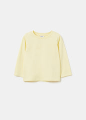 Ovs Long-Sleeved Solid Colour T-Shirt