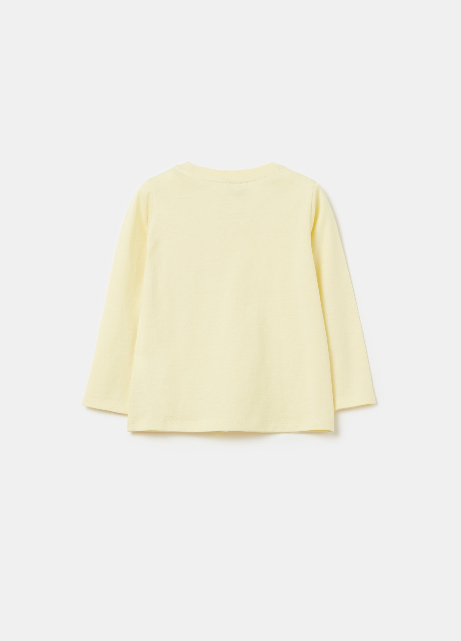 Ovs Long-Sleeved Solid Colour T-Shirt