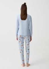 Ovs Pyjamas With Glass Of Milk And Biscuit Print