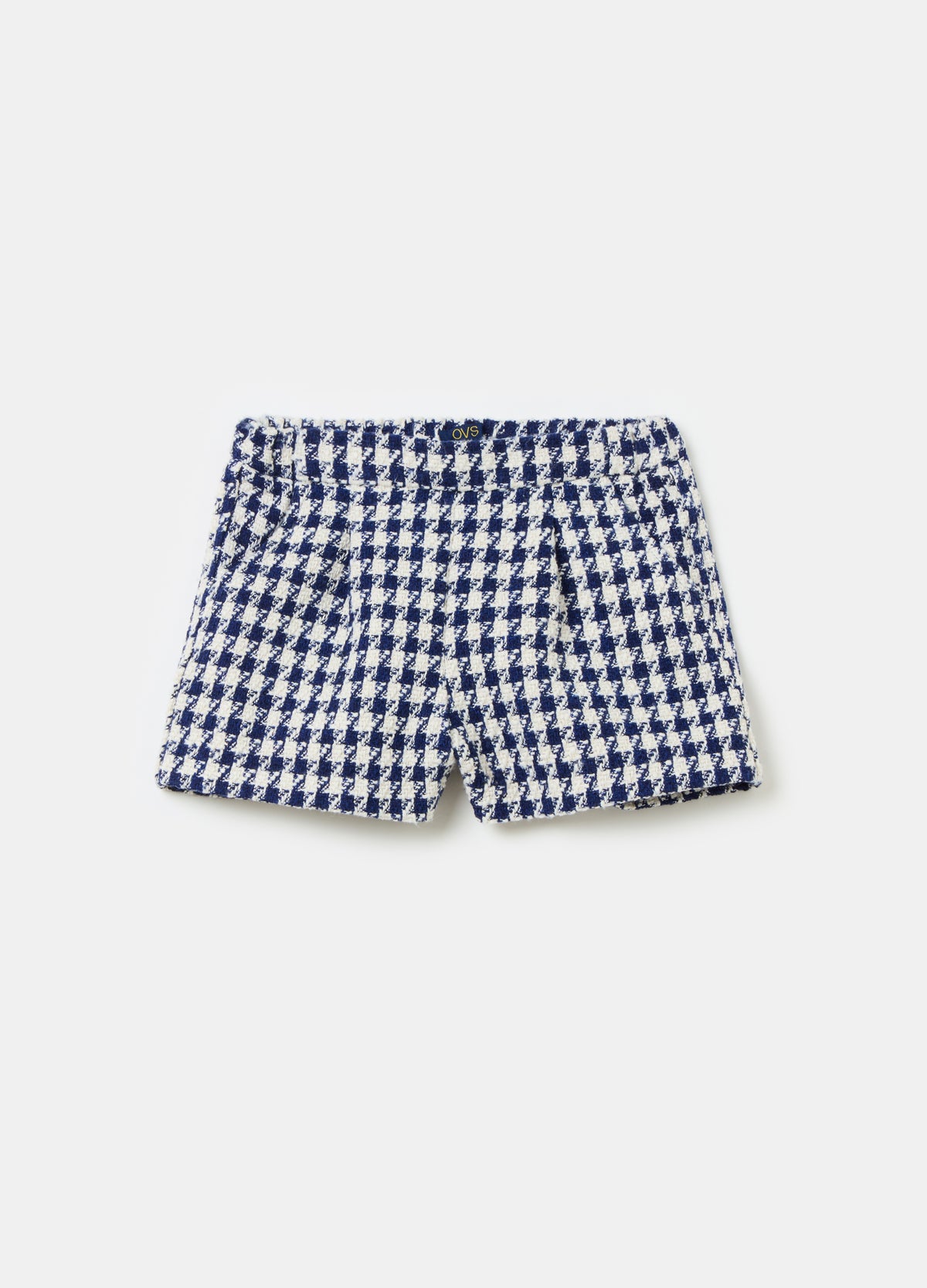 Ovs Houndstooth Shorts In Tweed