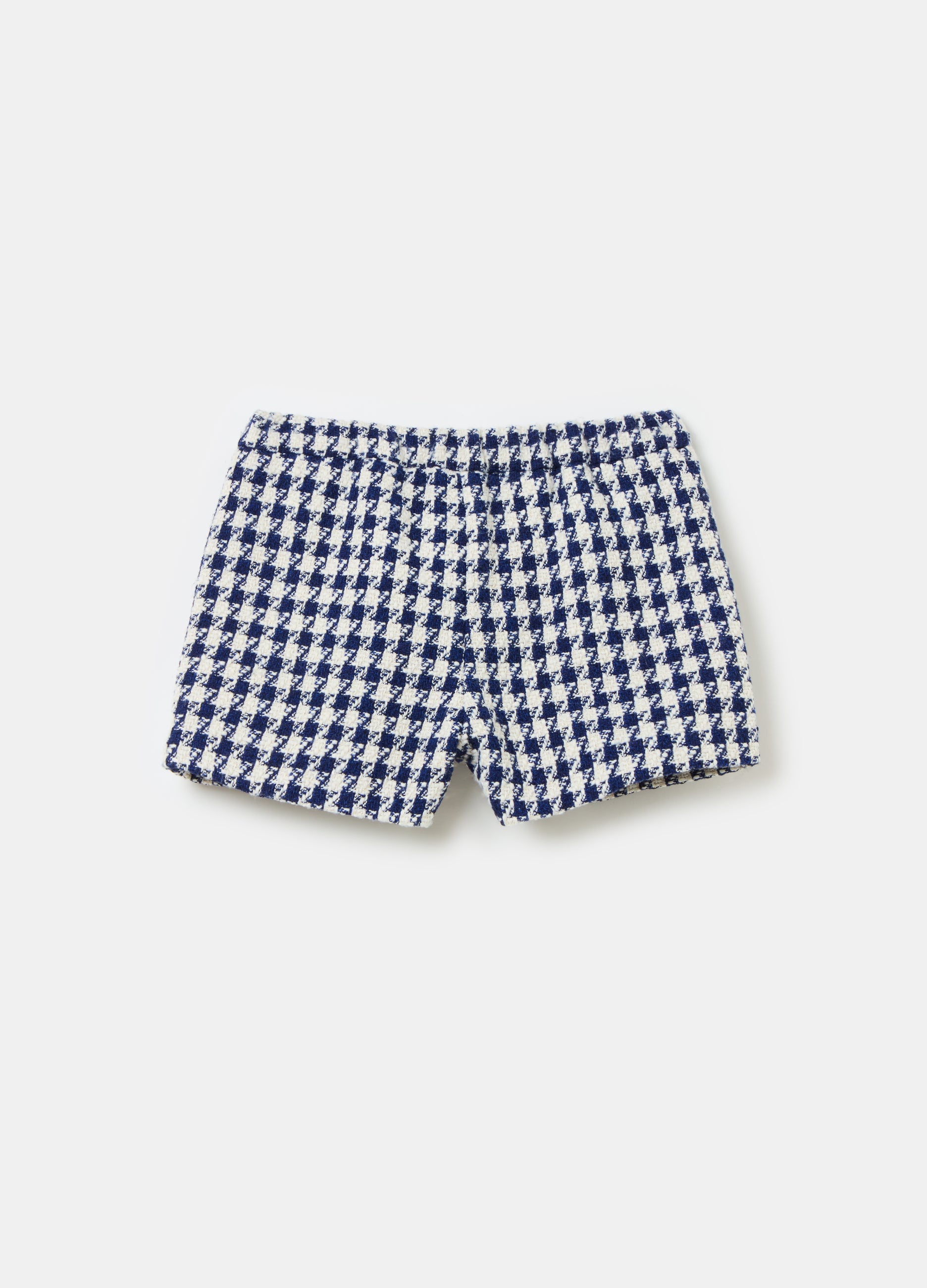 Ovs Houndstooth Shorts In Tweed