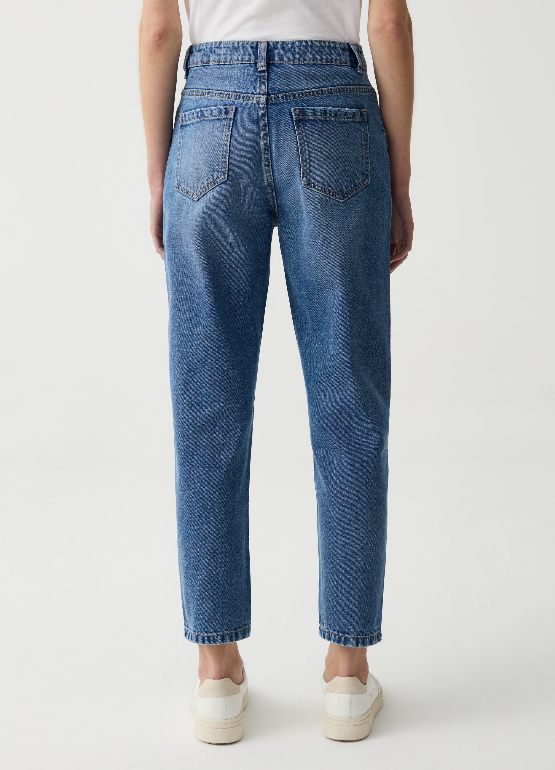Ovs Mum-Fit Crop Jeans