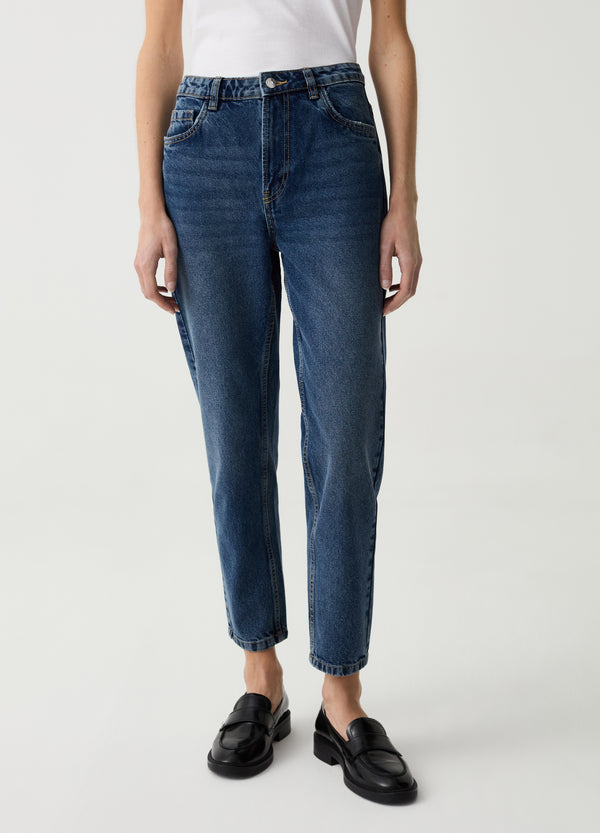 Ovs Mum-Fit Crop Jeans