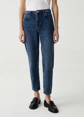 Mum-Fit Crop Jeans