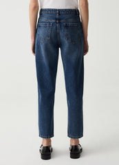 Mum-Fit Crop Jeans