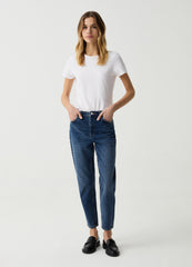 Mum-Fit Crop Jeans