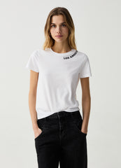 Essential T-Shirt With Lettering Print And Round Neck