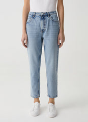 Mum-Fit Crop Jeans