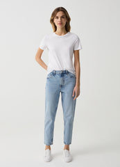 Mum-Fit Crop Jeans