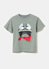Ovs Printed Cotton T-Shirt