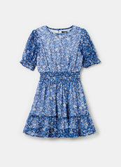 Ovs Floral Dress With Flounce