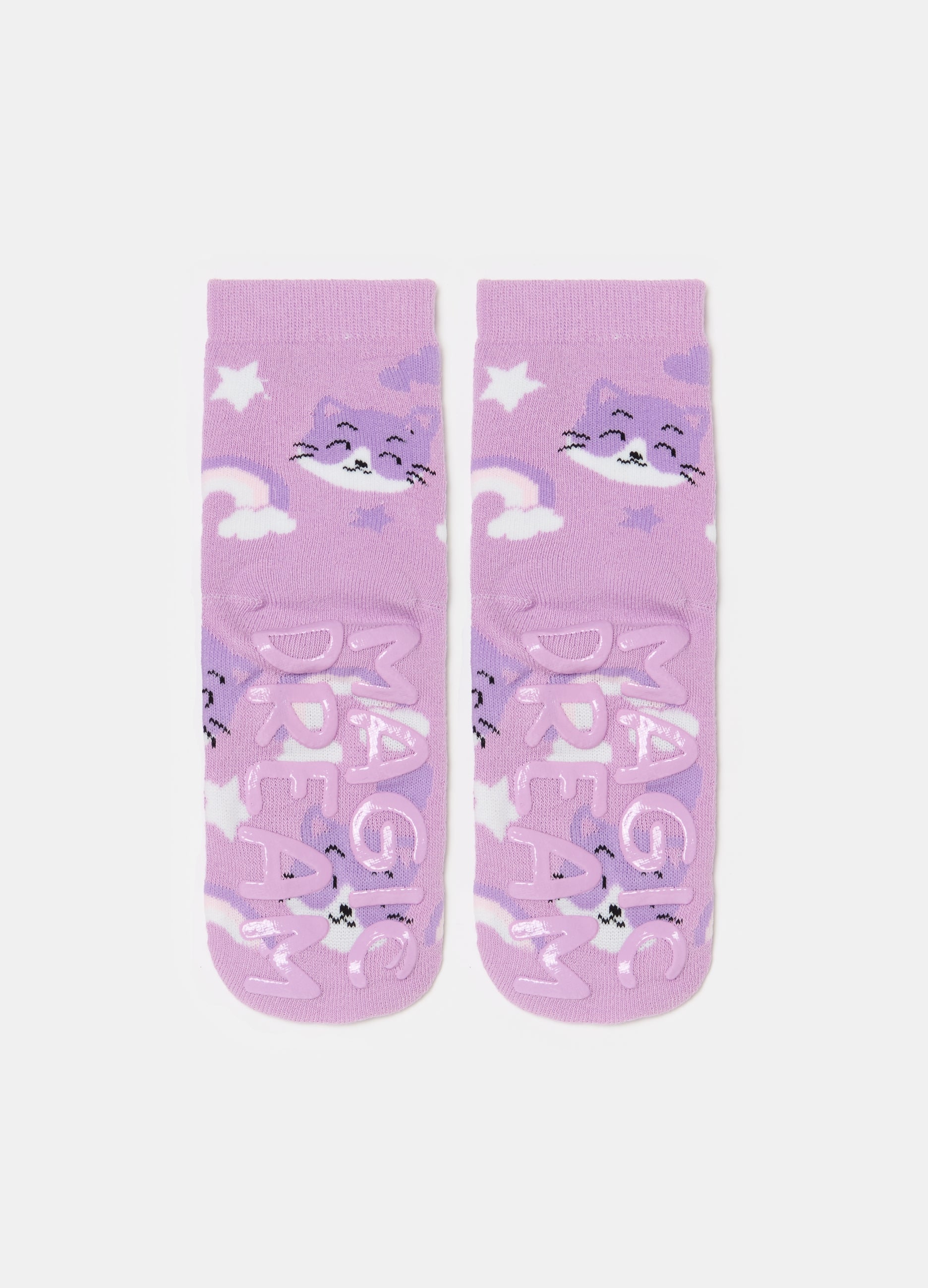 Slipper Socks In Organic Cotton With Design